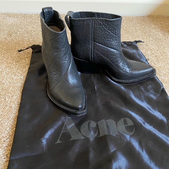 Acne studios Donna boots 36 6 black point toe - Picture 2 of 9